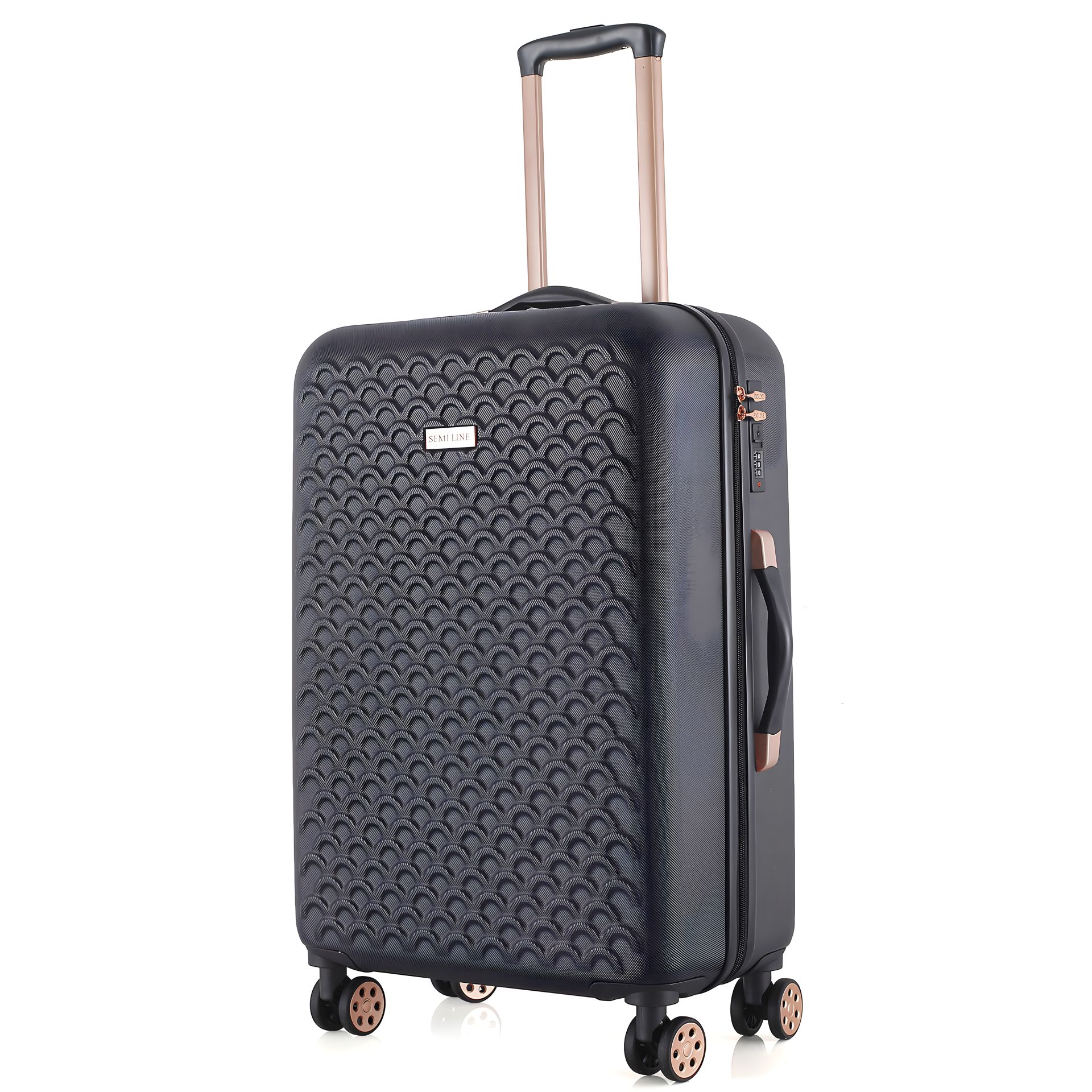 Черная валіза Semi Line 24" (M), модель T5718-2 Черная валіза Semi Line 24" (M), модель T5718-2