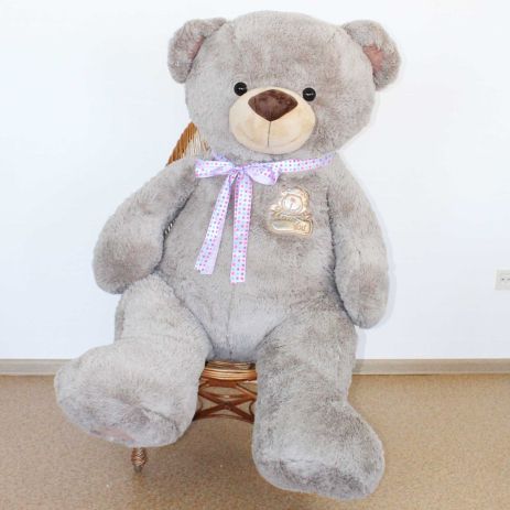 М'яка іграшка Mishka Tosha 3/1 сірий, 170 см, TM Copice, Україна