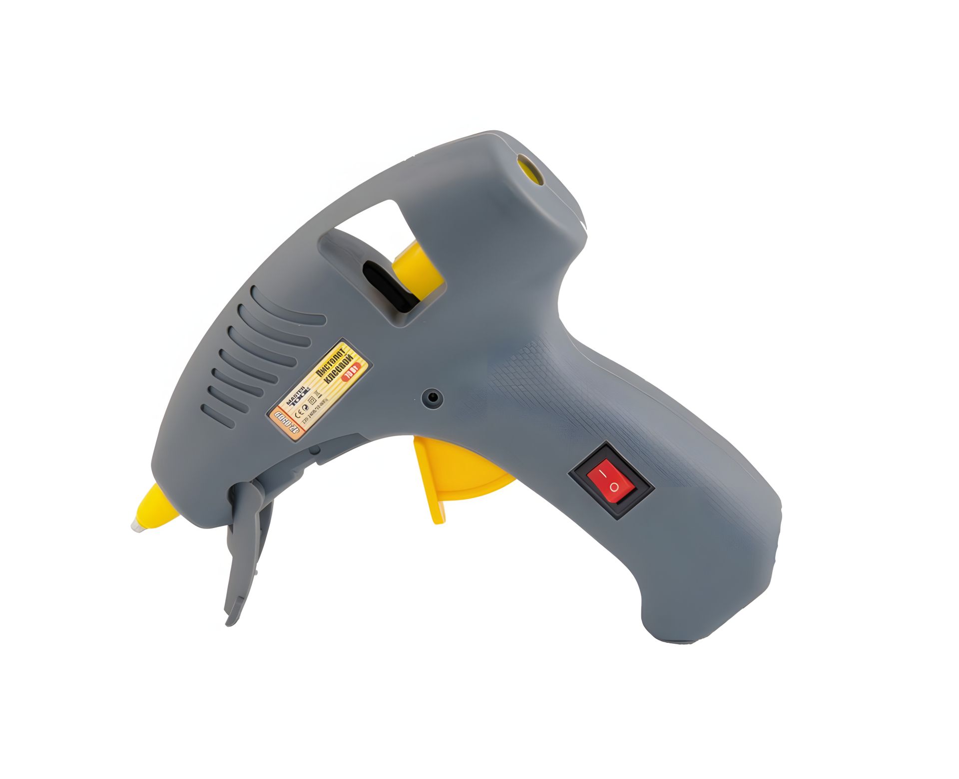 Клейовий пістолет Ø 7.2 мм, 70 Вт/220 В/50 Гц з вимикачем "Крапля-Стоп" MASTERTOOL 42-0509 Клейовий пістолет Ø 7.2 мм, 70 Вт/220 В/50 Гц з вимикачем "Крапля-Стоп" MASTERTOOL 42-0509