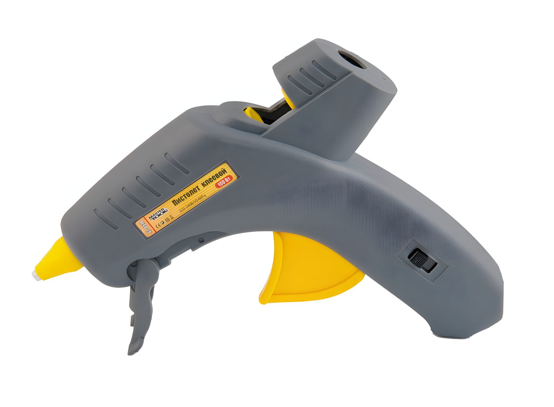 Клейовий пістолет Ø 11.2 мм 100 Вт/220 В/50 Гц 16-28 г/хв "Крапля-Стоп" з вимикачем MASTERTOOL 42-0510 Клейовий пістолет Ø 11.2 мм 100 Вт/220 В/50 Гц 16-28 г/хв "Крапля-Стоп" з вимикачем MASTERTOOL 42-0510