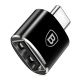 Baseus USB Female To Type-C Male Adapter Converter Black CATOTG-01, адаптер