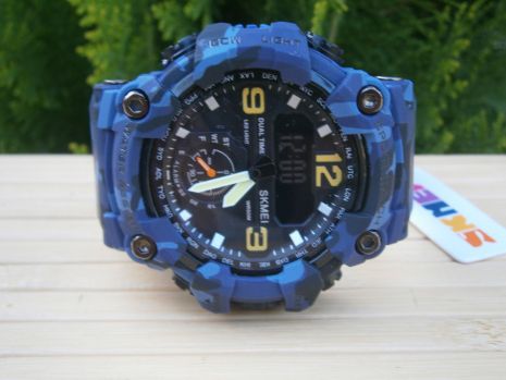 Смотреть мужчины Skmei 1637 Blue Camouflage