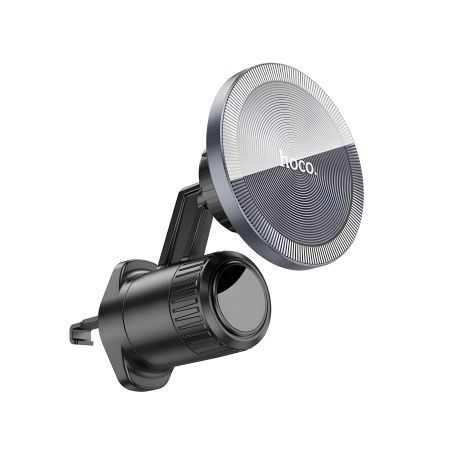 Автодержатель магнитный Hoco H23 чёрный (metal gray)