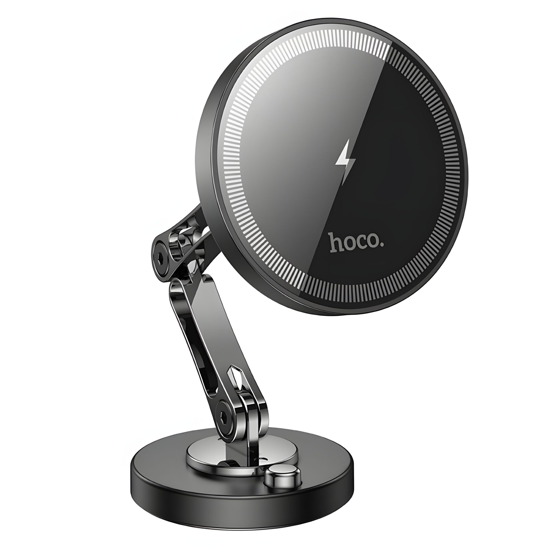 Автодержатель Hoco HW26 магнитный с беспроводной зарядкой 15W black metal gray Автодержатель Hoco HW26 магнитный с беспроводной зарядкой 15W black metal gray