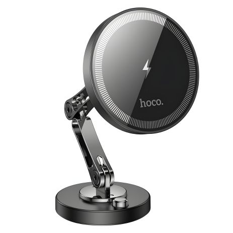 Автодержатель Hoco HW26 магнитный с беспроводной зарядкой 15W black metal gray Автодержатель Hoco HW26 магнитный с беспроводной зарядкой 15W black metal gray