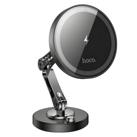 Автодержатель Hoco HW26 магнитный с беспроводной зарядкой 15W black metal gray Автодержатель Hoco HW26 магнитный с беспроводной зарядкой 15W black metal gray