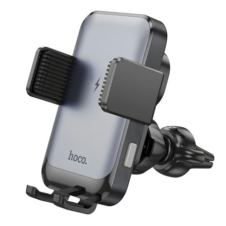 Автотримач Hoco HW9 із бездротовою зарядкою 15W black gray Автотримач Hoco HW9 із бездротовою зарядкою 15W black gray