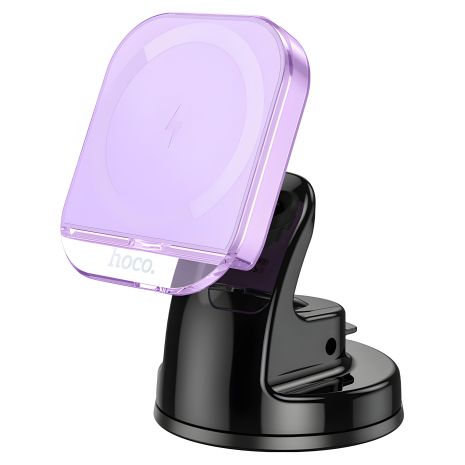 Автотримач Hoco HW18 магнітний з бездротовою зарядкою 15W romantic purple Автотримач Hoco HW18 магнітний з бездротовою зарядкою 15W romantic purple