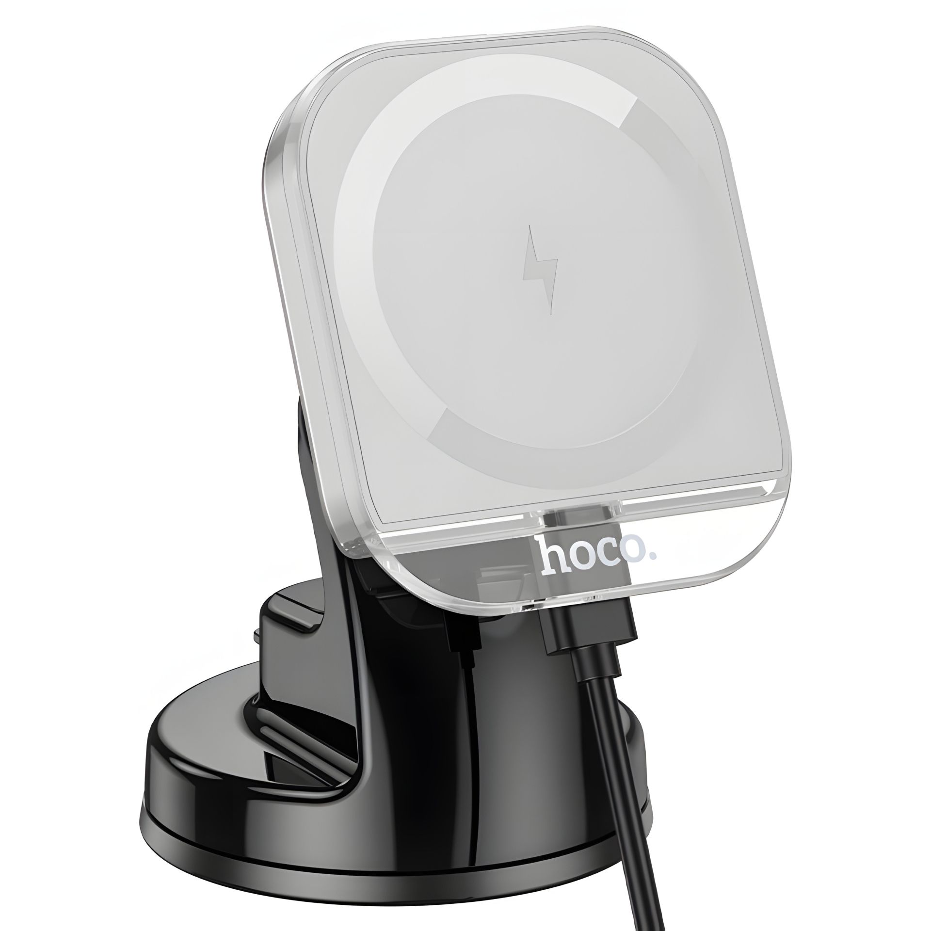 Автотримач Hoco HW18 магнітний з бездротовою зарядкою 15W gray Автотримач Hoco HW18 магнітний з бездротовою зарядкою 15W gray
