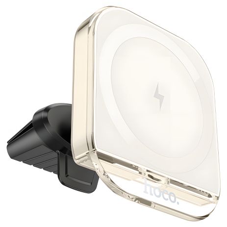 Hoco HW17 автотримач магнітний з бездротовою зарядкою 15W white Hoco HW17 автотримач магнітний з бездротовою зарядкою 15W white