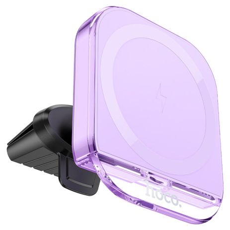 Автодержатель Hoco HW17 магнитный с беспроводной зарядкой 15W romantic purple Автодержатель Hoco HW17 магнитный с беспроводной зарядкой 15W romantic purple