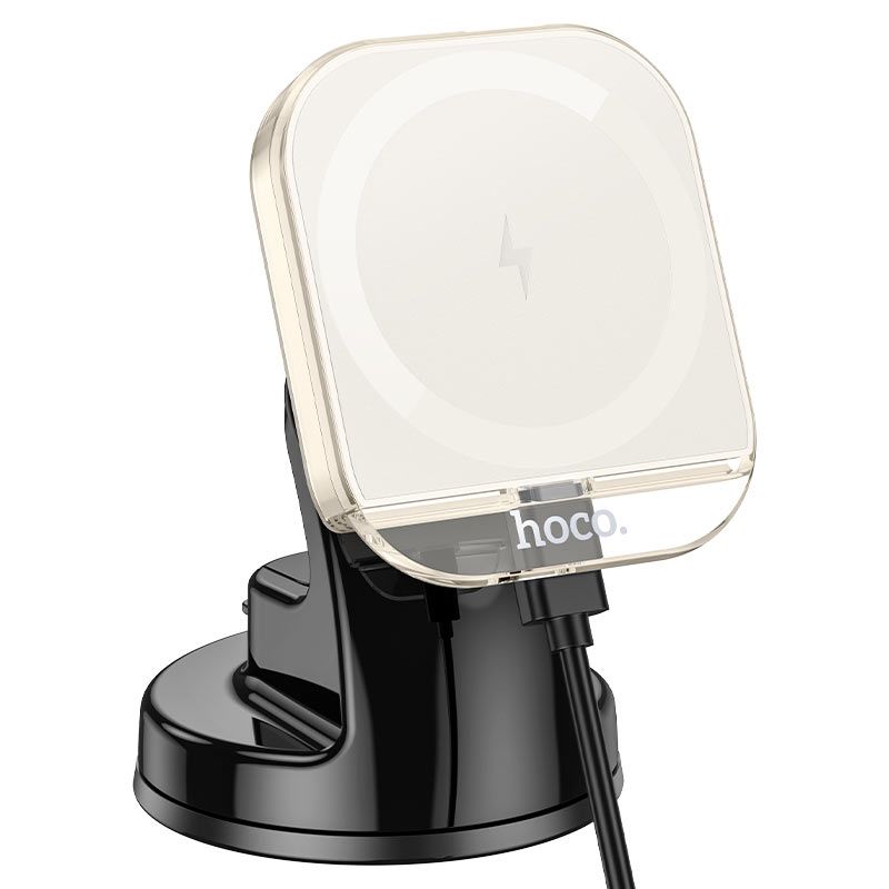 Автодержатель Hoco HW18 магнитный с беспроводной зарядкой 15W white Автодержатель Hoco HW18 магнитный с беспроводной зарядкой 15W white
