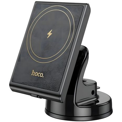 Автотримач Hoco HW20 магнітний з бездротовою зарядкою 15W black Автотримач Hoco HW20 магнітний з бездротовою зарядкою 15W black