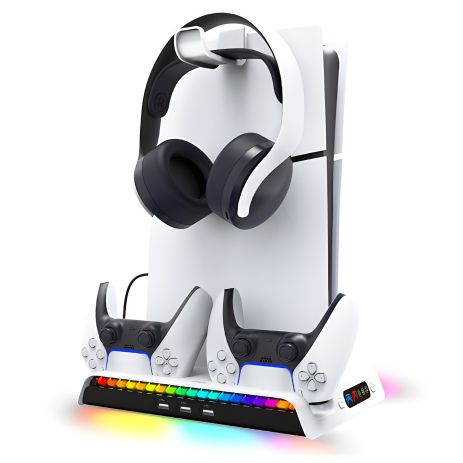 Док-станція iPega для PS5 Slim RGB Lights Multi functional charge stand PG-P5S006 Док-станція iPega для PS5 Slim RGB Lights Multi functional charge stand PG-P5S006