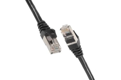 Патч-корд 2E Cat 6,S-FTP екран. фольга з обплетенням, RJ45, 4Х2 27AWG ,7/0.14 Cu, 1.00 m, PVC,Black