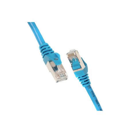 Патч-корд 2E Cat 6, S-FTP екран. фольга з обплетенням, RJ45, 4Х2 27AWG, 7/0.14 Cu, 1.00 m, PVC, Blue