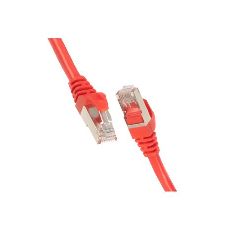 Патч-корд 2E Cat 6, S-FTP з екраном, RJ45, 4Х2 27AWG, 7/0.14 Cu, 1 m, PVC, Red