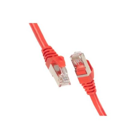 Патч-корд 2E Cat 6, S-FTP екран. фольга з обплетенням, RJ45, 4Х2 27AWG, 7/0.14 Cu, 1 m, PVC, Red