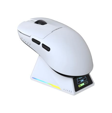 AJ159 APEX PAW3950 400 мАч RGB Біла бездротова магнітна миша Ajazz