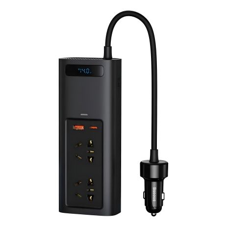 Автомобильный инвертор Baseus In-car Inverter 150W (220V CN/EU) Black CRNBQ-A01 Автомобильный инвертор Baseus In-car Inverter 150W (220V CN/EU) Black CRNBQ-A01