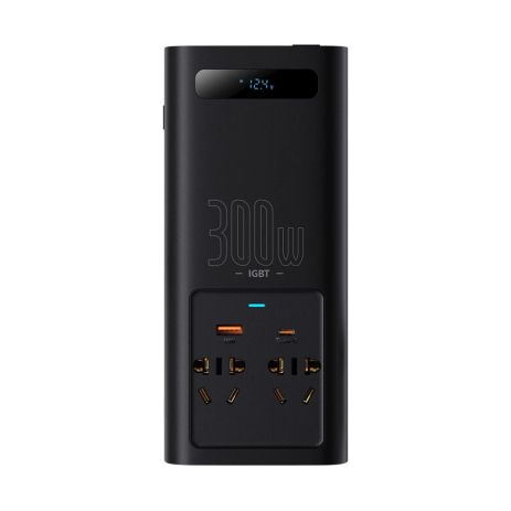 Автомобильный инвертор Baseus IGBT Power Inverter 300W (220V CN/EU ) Black Автомобильный инвертор Baseus IGBT Power Inverter 300W (220V CN/EU ) Black