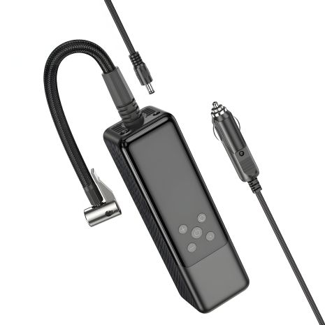 Автомобільний насос HOCO ZP5 May smart air pump (TypeC in/2000mAh/3.5 бар/Ліхтарик) Black Автомобільний насос HOCO ZP5 May smart air pump (TypeC in/2000mAh/3.5 бар/Ліхтарик) Black