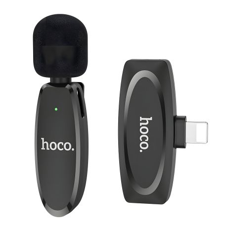 Мікрофон Петличний Бездротовий HOCO L15 Lightning black Мікрофон Петличний Бездротовий HOCO L15 Lightning black