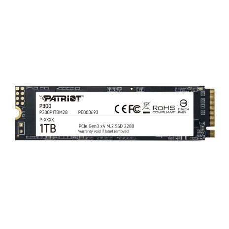 SSD M.2 Patriot P300 1TB NVMe 2280 PCIe 3.0x4 3D NAND TLC SSD M.2 Patriot P300 1TB NVMe 2280 PCIe 3.0x4 3D NAND TLC
