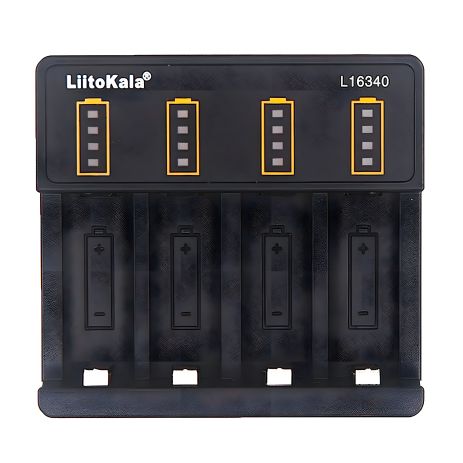 Мережевий зарядний пристрій з тестером LiitoKala Lii-L16340 для акумуляторів 16340 (CR123A) на 4 слоти