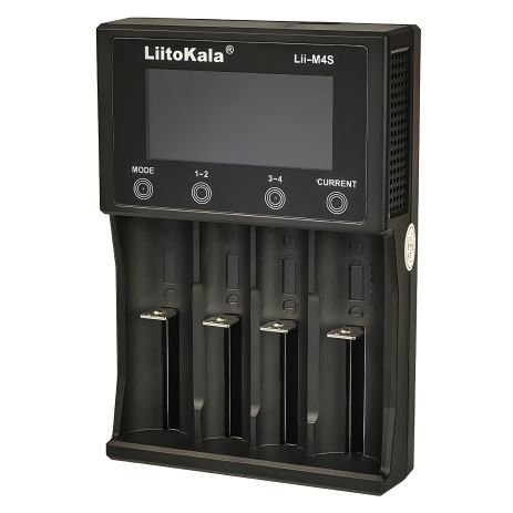 Мережевий зарядний пристрій з тестером LiitoKala Lii-M4S для акумуляторів 18650/ АА/ ААА та інших на 4 слоти Мережевий зарядний пристрій з тестером LiitoKala Lii-M4S для акумуляторів 18650/ АА/ ААА та інших на 4 слоти