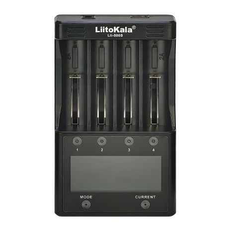 Сетевое зарядное устройство с тестером LiitoKala Lii-500S для аккумуляторов 18650/ АА/ ААА и других, 4 слота Сетевое зарядное устройство с тестером LiitoKala Lii-500S для аккумуляторов 18650/ АА/ ААА и других, 4 слота