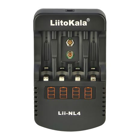 Сетевое зарядное устройство с тестером LiitoKala Lii-NL4 для аккумуляторов 18650/ АА/ ААА и других, 4 слота Сетевое зарядное устройство с тестером LiitoKala Lii-NL4 для аккумуляторов 18650/ АА/ ААА и других, 4 слота