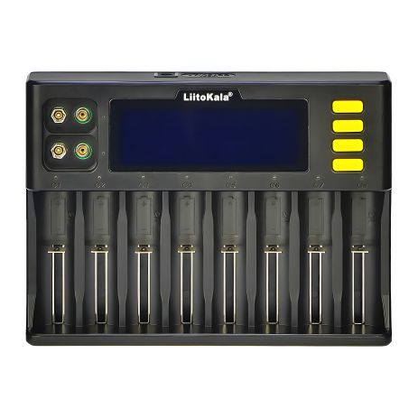 Мережевий зарядний пристрій з тестером LiitoKala Lii-S8 для акумуляторів 18650/ АА/ ААА та інших на 8 слотів Мережевий зарядний пристрій з тестером LiitoKala Lii-S8 для акумуляторів 18650/ АА/ ААА та інших на 8 слотів