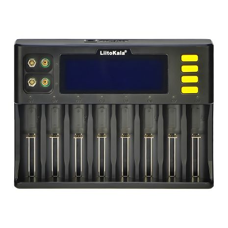 Сетевое зарядное устройство с тестером LiitoKala Lii-S8 для аккумуляторов 18650/ АА/ ААА и других, 8 слотов Сетевое зарядное устройство с тестером LiitoKala Lii-S8 для аккумуляторов 18650/ АА/ ААА и других, 8 слотов
