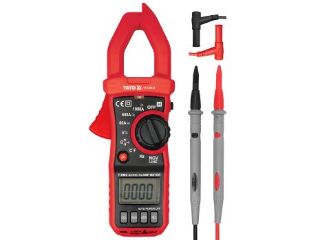 Электрический мультиметр-клещи: 10 мА – 1000 А Yato YT-730933