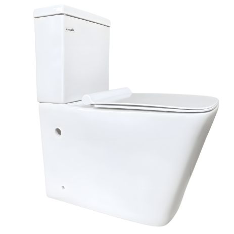 Компактний безобідковий унітаз з бачком Keramika Nova C611