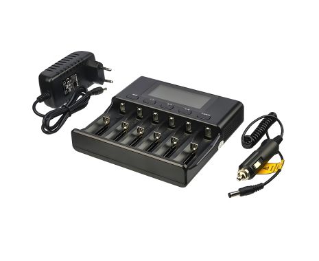 Зарядний пристрій з тестером LiitoKala Lii-S6 для акумуляторів 18650/ АА/ ААА та інших (6 слотів) Зарядний пристрій з тестером LiitoKala Lii-S6 для акумуляторів 18650/ АА/ ААА та інших (6 слотів)