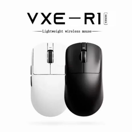 Беспроводная мышь VXE R1 SE, Paw3395, 2 кГц, Черная Беспроводная мышь VXE R1 SE, Paw3395, 2 кГц, Черная