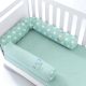 Детские защитные бортики-валики 2 шт. PAPAELLA 60х15 см и 120х15 см, хлопок, ментол (звезда/горошек) (8-34533*003)