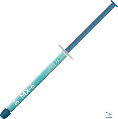 Термопаста ARCTIC MX-6, -50 ~ 150 °C, 45000 Poise, 1.8 x 10¹² Омсм, 7,5 кВ/мм, 2г