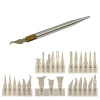 Ремонтний набір для плат та мікросхем Aida W120+ (ручка з цангою, 27 металевих лопаток)