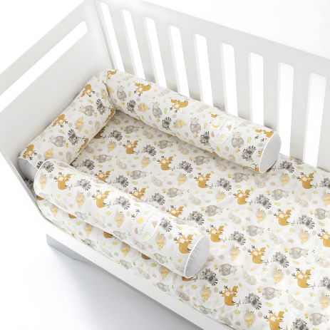 Бортики-валики для детской кроватки 2 шт., TM PAPAELLA 60х15 см, 120х15 см хлопок обнимашки/серая полоска (8-34533*005) Бортики-валики для детской кроватки 2 шт., TM PAPAELLA 60х15 см, 120х15 см хлопок обнимашки/серая полоска (8-34533*005)