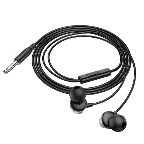 Навушники провідні вакуумні Borofone BM78 з мікрофоном Jack 3.5 сірі Навушники провідні вакуумні Borofone BM78 з мікрофоном Jack 3.5 сірі
