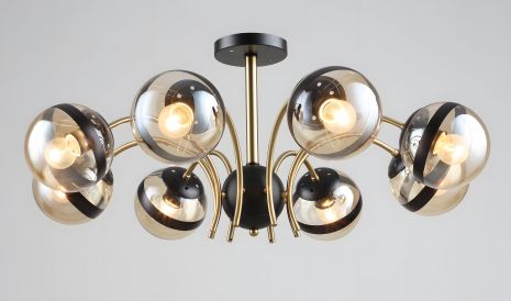 Сучасна люстра для вітальні Sirius B A4321/8 у кольорах COP+BK