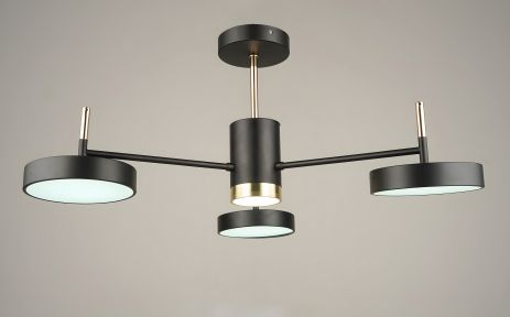 Потолочная светодиодная люстра Sirius B N4192/3 BK+FGD Потолочная светодиодная люстра Sirius B N4192/3 BK+FGD