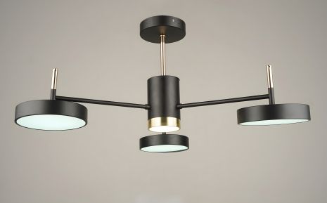 Світлодіодна люстра Sirius B N4192/3 стельова BK+FGD