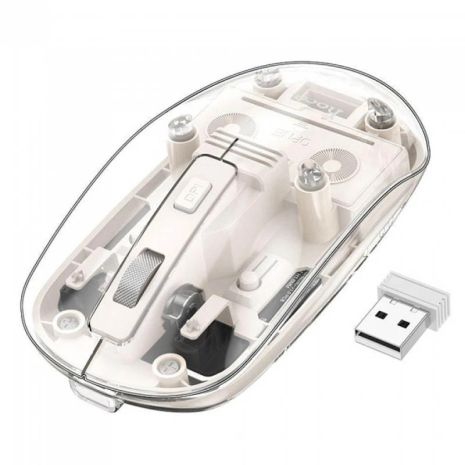 Беспроводная мышь Hoco GM29 |2.4G/BT, 800/1200/1600dpi| space white Беспроводная мышь Hoco GM29 |2.4G/BT, 800/1200/1600dpi| space white