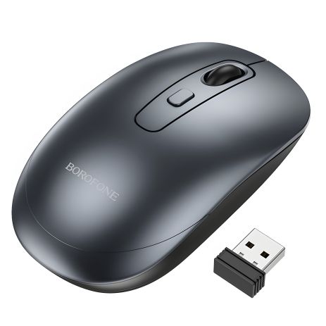 Беспроводная мышь Borofone BG13 2.4G black metal gray