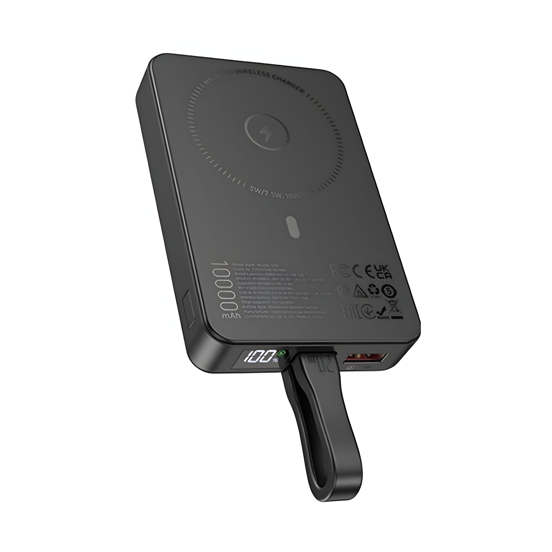 Power bank Hoco Q24 10000mAh 22.5W PD 20W магнітний з функцією бездротової зарядки black Power bank Hoco Q24 10000mAh 22.5W PD 20W магнітний з функцією бездротової зарядки black