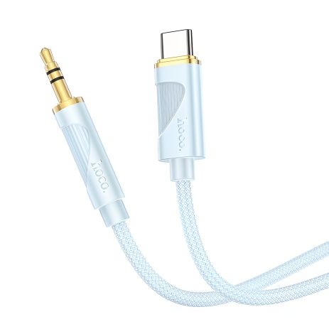 Кабель AUX Type-C to Jack 3.5 1m Hoco UPA30 blue Кабель AUX Type-C to Jack 3.5 1m Hoco UPA30 blue